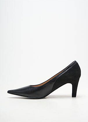 Pantofi cu toc țesătură satinată toc de 7 la 9 cm negru ANDREA DAPHANE femeie