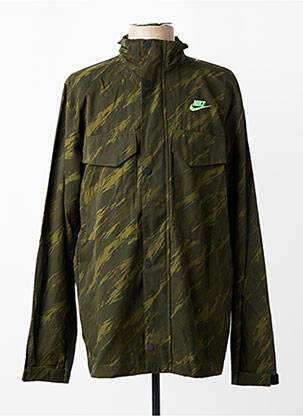Jachetă vânt buzunare fără glugă verde NIKE bărbat