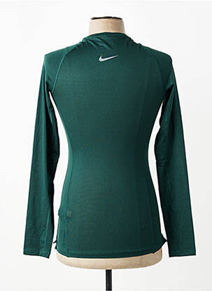 Tricou croială cambrată mâneci lungi verde NIKE bărbat