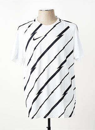 Tricou elasticitate mâneci scurte alb NIKE bărbat