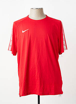 Tricou elasticitate mâneci lungi roșu NIKE bărbat