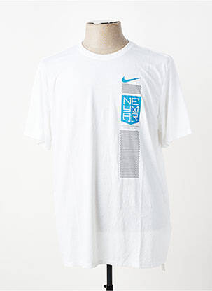 Tricou elasticitate mâneci scurte alb NIKE bărbat