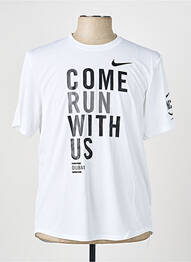 Tricou croială dreaptă mâneci scurte alb NIKE bărbat