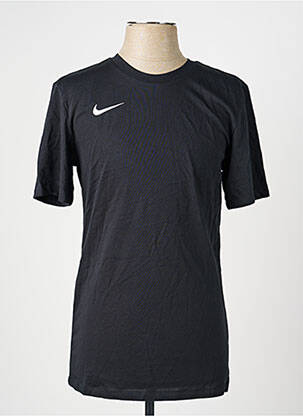 Tricou broderie mâneci scurte negru NIKE bărbat