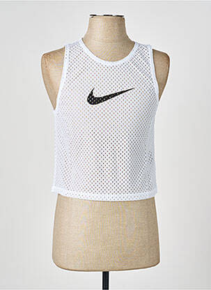 Maiou guler rotund fără mâneci alb NIKE bărbat