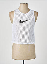 Maiou guler rotund fără mâneci alb NIKE bărbat