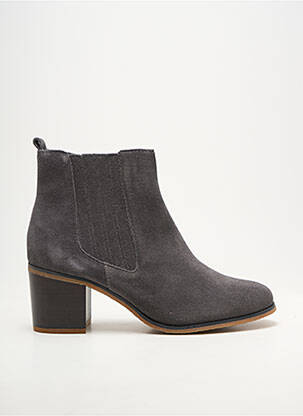 Botine/ghete vârf rotund toc de 7 la 9 cm gri DAMART femeie