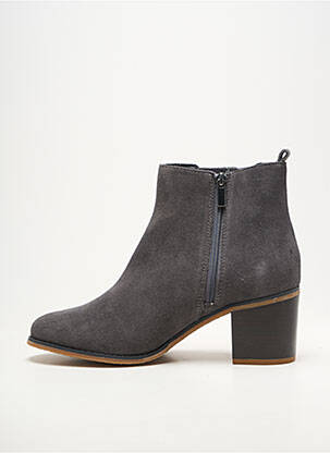 Botine/ghete vârf rotund toc de 7 la 9 cm gri DAMART femeie