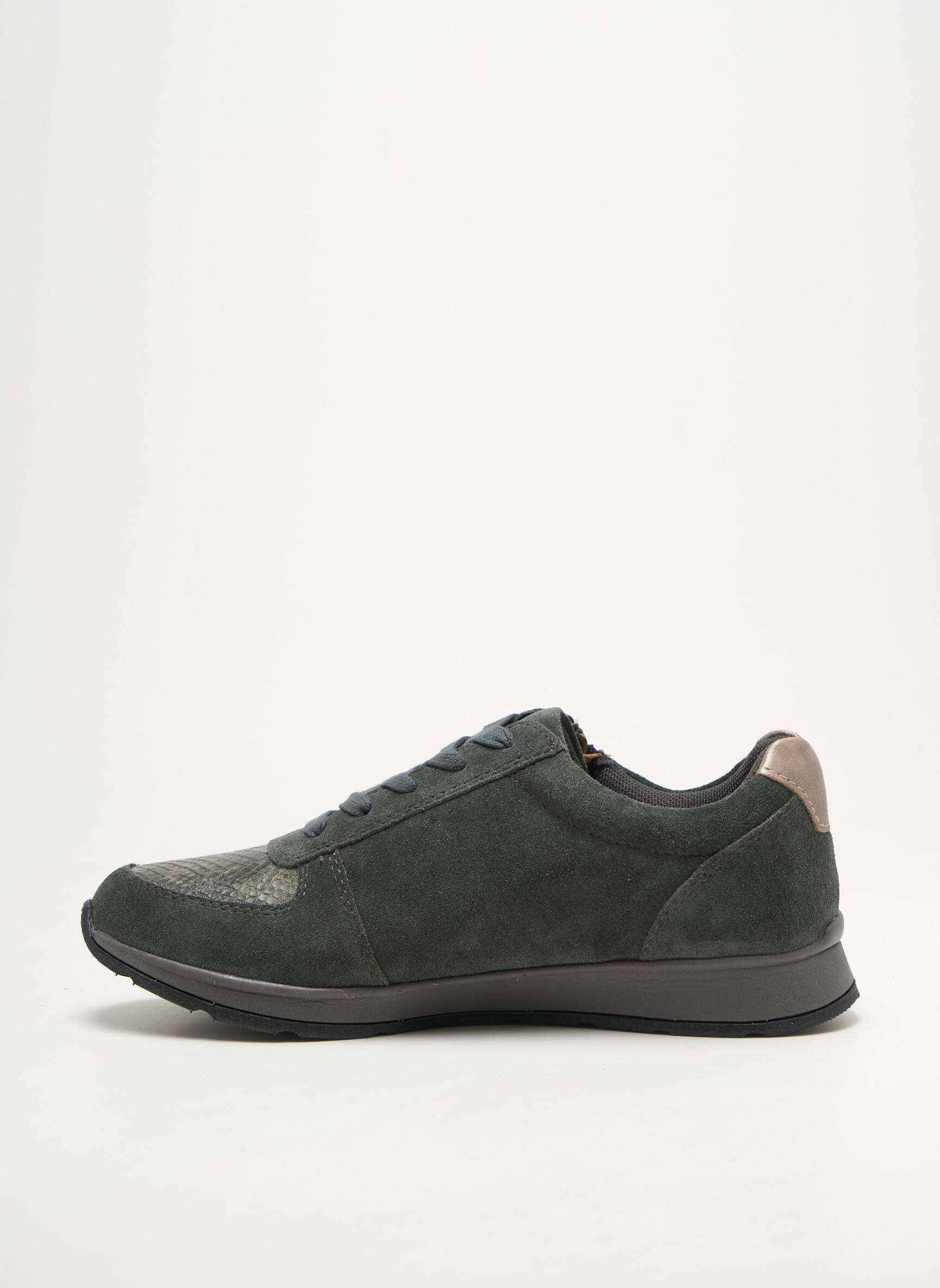 Adidași vârf rotund toc plat până la 3 cm verde DAMART femeie