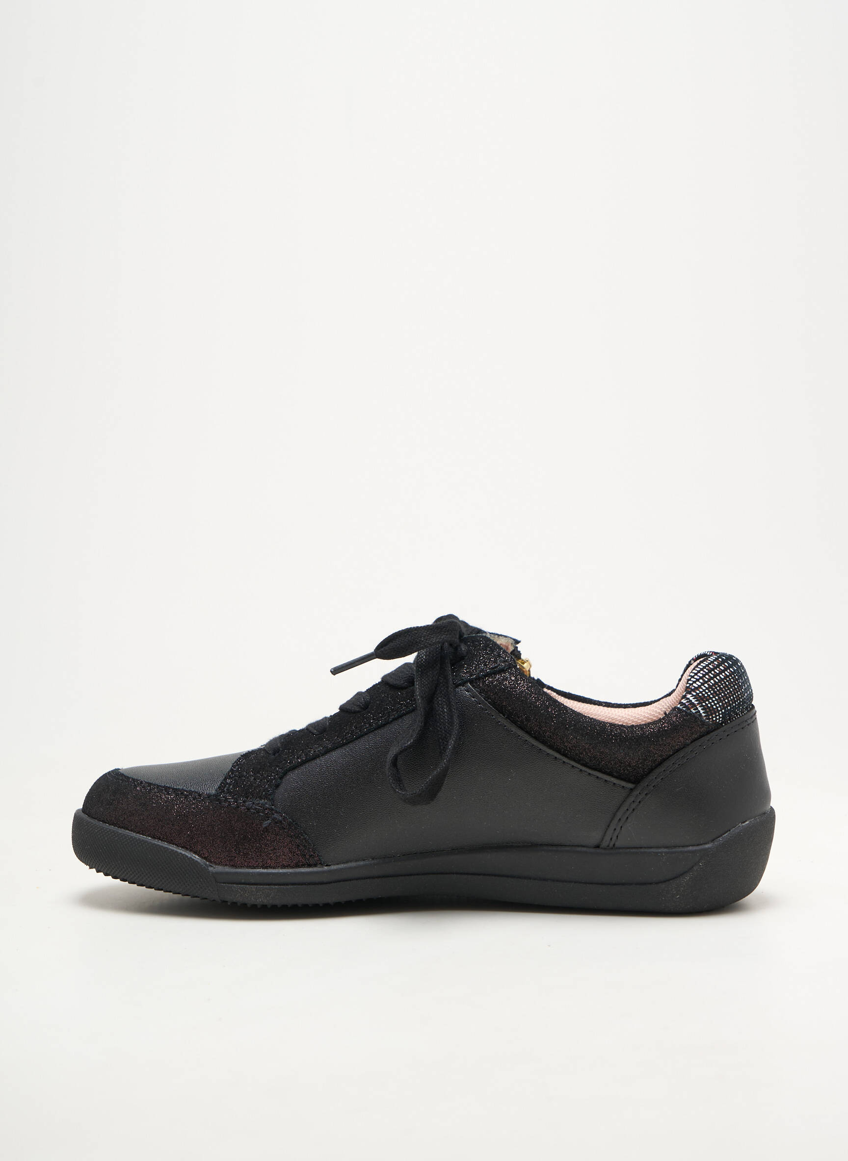 Adidași material neted toc plat până la 3 cm negru DAMART femeie