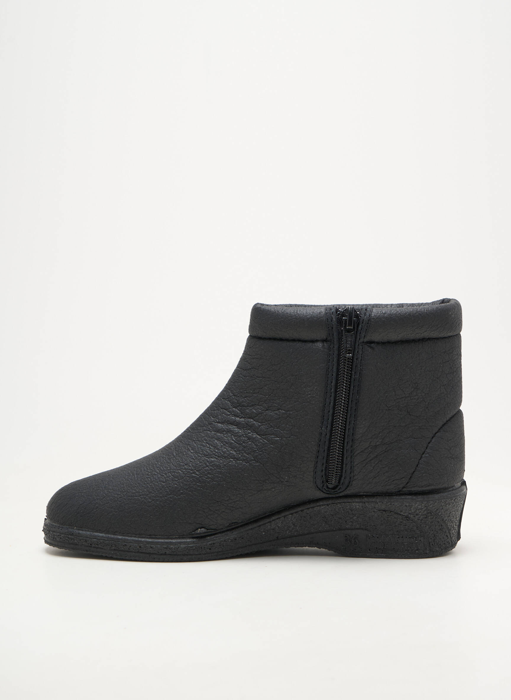 Botine/ghete umplută toc de 4 la 6 cm negru EMANUELA femeie