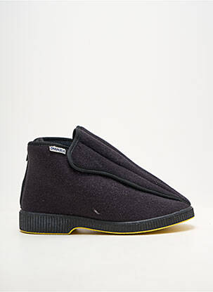 Papuci/pantofi de casă închidere cu arici vârf rotund negru EMANUELA unisex