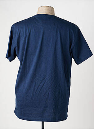 Tricou serigrafie flockată mâneci scurte albastru CAMBERABERO bărbat