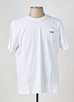 Tricou broderie mâneci scurte alb CAMBERABERO bărbat