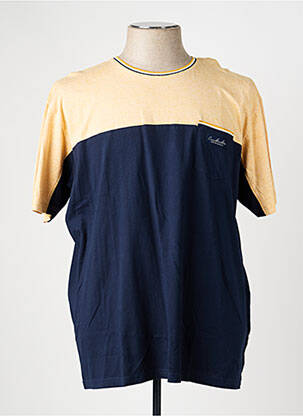 Tricou croială dreaptă mâneci scurte albastru CAMBERABERO bărbat