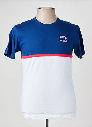 Tricou broderie mâneci scurte albastru CAMBERABERO bărbat