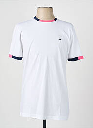 Tricou broderie mâneci scurte alb CAMBERABERO bărbat