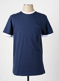 Tricou broderie mâneci scurte albastru CAMBERABERO bărbat