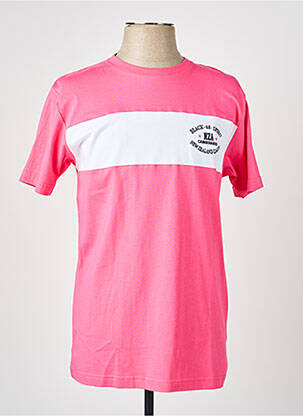 Tricou broderie mâneci scurte roz CAMBERABERO bărbat
