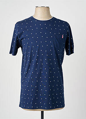 Tricou croială cambrată mâneci scurte albastru CAMBERABERO bărbat