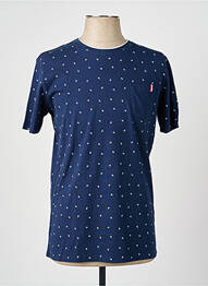 Tricou croială cambrată mâneci scurte albastru CAMBERABERO bărbat