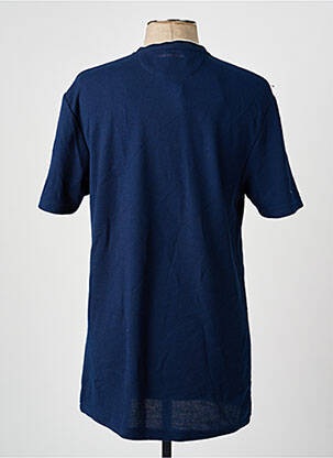 Tricou broderie mâneci scurte albastru CAMBERABERO bărbat
