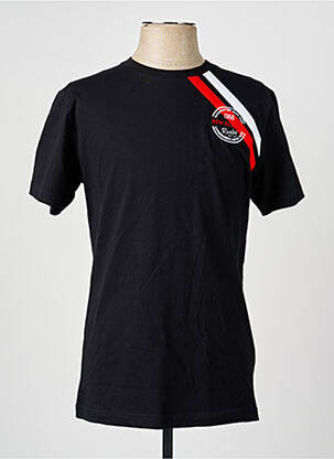 Tricou broderie mâneci scurte negru CAMBERABERO bărbat