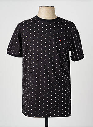 Tricou croială dreaptă mâneci scurte negru CAMBERABERO bărbat