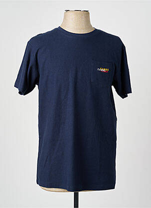 Tricou croială dreaptă mâneci scurte albastru CAMBERABERO bărbat