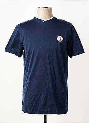 Tricou broderie mâneci scurte albastru CAMBRIDGE bărbat