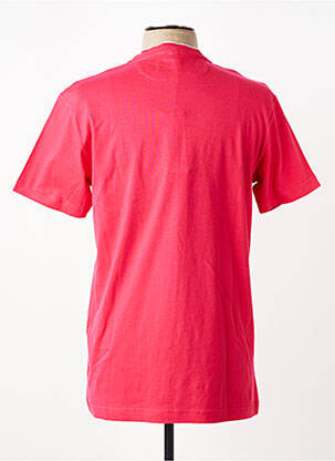 Tricou broderie mâneci scurte roz CAMBERABERO bărbat