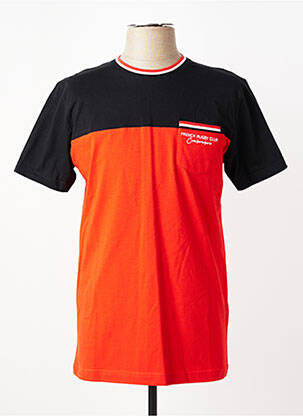 Tricou broderie mâneci scurte roșu CAMBERABERO bărbat