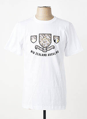 Tricou broderie mâneci scurte alb CAMBERABERO bărbat