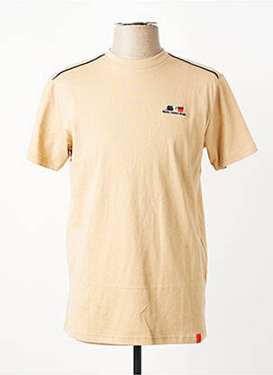 Tricou elasticitate mâneci scurte bej CAMBERABERO bărbat