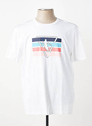 Tricou elasticitate mâneci scurte alb CAMBERABERO bărbat