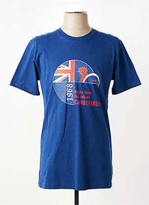 Tricou croială cambrată mâneci scurte albastru CAMBERABERO bărbat