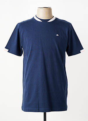 Tricou broderie mâneci scurte albastru CAMBERABERO bărbat