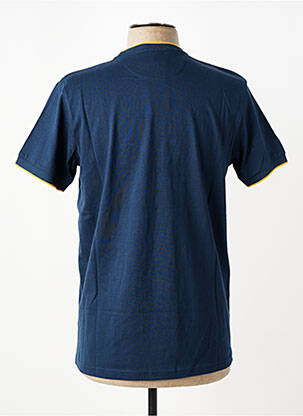 Tricou serigrafie flockată mâneci scurte albastru CAMBERABERO bărbat