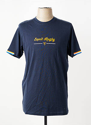 Tricou croială cambrată mâneci scurte albastru CAMBERABERO bărbat