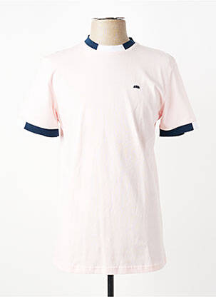 Tricou broderie mâneci scurte roz CAMBERABERO bărbat