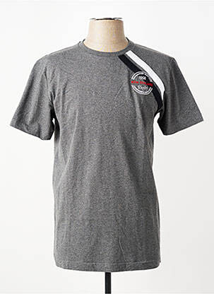 Tricou broderie mâneci scurte gri CAMBERABERO bărbat