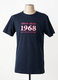 Tricou broderie mâneci scurte albastru CAMBERABERO bărbat