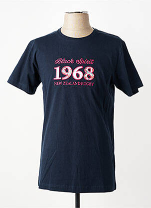 Tricou broderie mâneci scurte albastru CAMBERABERO bărbat