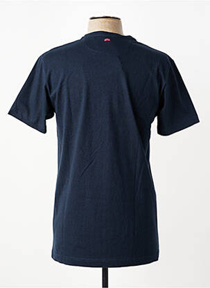 Tricou broderie mâneci scurte albastru CAMBERABERO bărbat