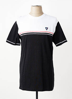 Tricou broderie mâneci scurte negru CAMBERABERO bărbat