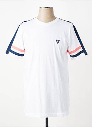 Tricou broderie mâneci scurte alb CAMBERABERO bărbat