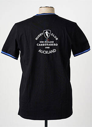 Tricou broderie mâneci scurte negru CAMBERABERO bărbat