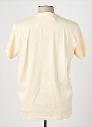 Tricou broderie mâneci scurte galben CAMBERABERO bărbat