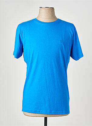 Tricou broderie mâneci scurte albastru BILL TORNADE bărbat