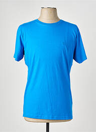 Tricou broderie mâneci scurte albastru BILL TORNADE bărbat